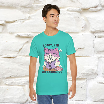 ''Sorry I am All Booked Up| Cute Cat T-Shirt |Nunu&Miao Studio - Nunu&Miao Studio