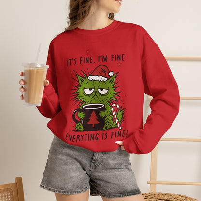 ''It's Fine, Iam Fine...'' |Christmas Sweatshirt | Nunu&Miao Studio