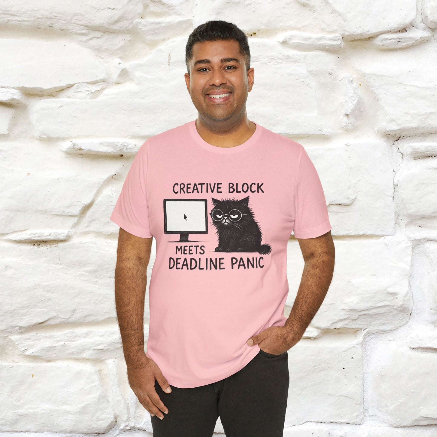 "Creative Block Meets Deadline..." |Cat T-Shirt | Nunu&Miao Studio - Nunu&Miao Studio