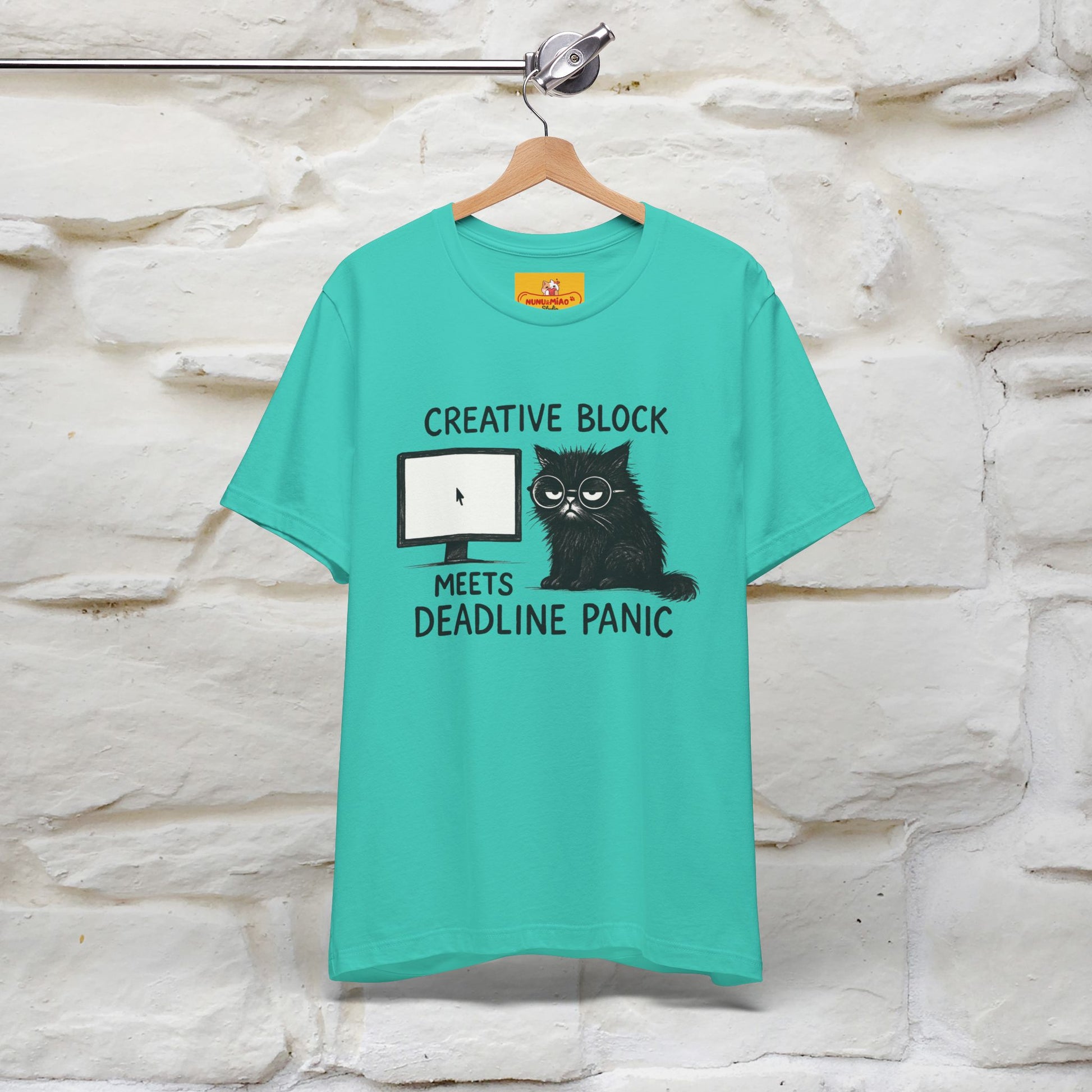 "Creative Block Meets Deadline..." |Cat T-Shirt | Nunu&Miao Studio - Nunu&Miao Studio