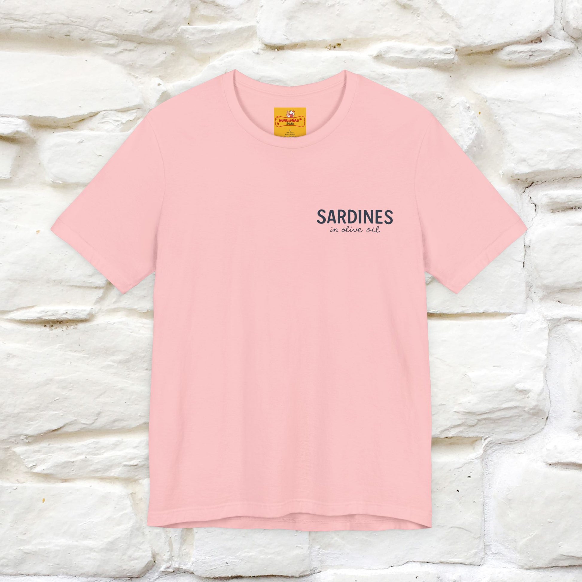 "Sardines In Olive Oil" Cute T-shirt | Front & Back Design|Nunu&Miao Studio - Nunu&Miao Studio