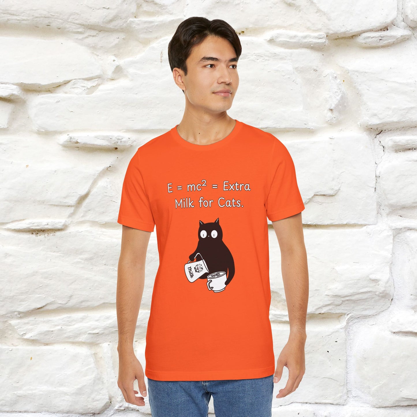 ''E = mc² = Extra Milk for Cats.''| Funny T-Shirt | Nunu&Miao Studio