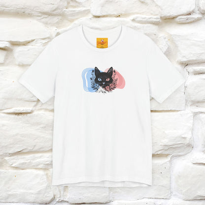''Pink and Blu'' Cat T-Shirt Front and Back Design | Nunu&Miao Studio - Nunu&Miao Studio