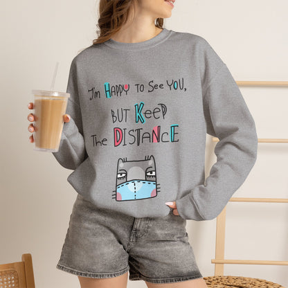 ''I'Am Happy To See You...'' |Cat Sweatshirt | Nunu&Miao Studio