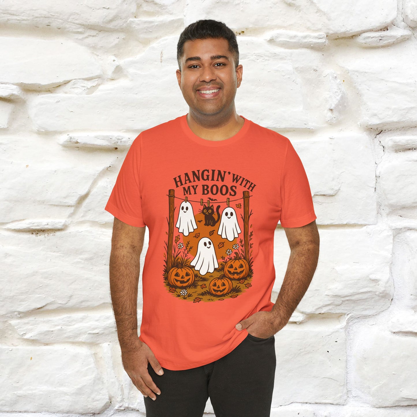"Hanging With My Boos" Halloween Cat T-shirt |Nunu&Miao Studio - Nunu&Miao Studio