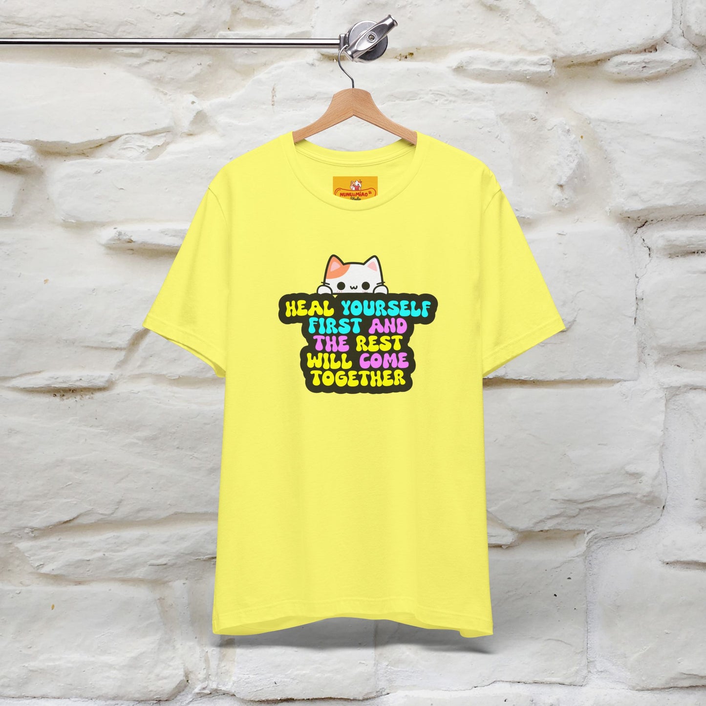 "Heal Yourself First And The Rest.." Cat T-shirt| Nunu&Miao Studio - Nunu&Miao Studio