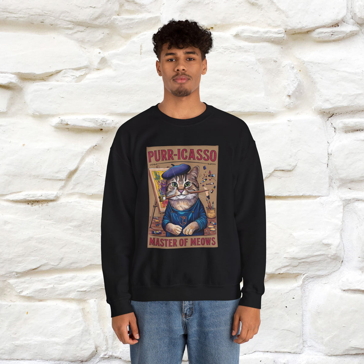 "Purr-icasso.'' |Cat Sweatshirt | Nunu&Miao Studio