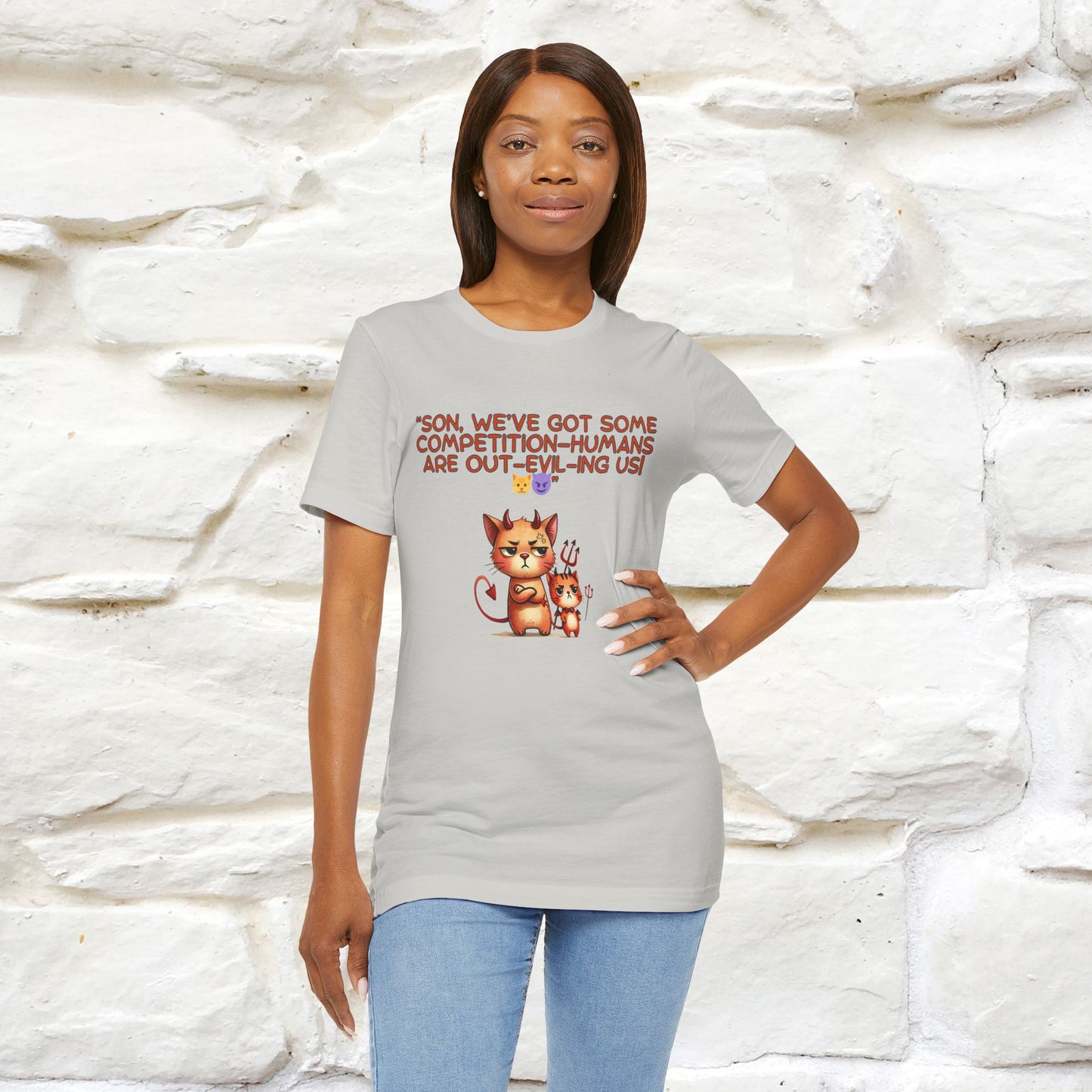"Humans Are Out-Evil-Ing Us." Cat  T-shirt |Nunu&Miao Studio - Nunu&Miao Studio