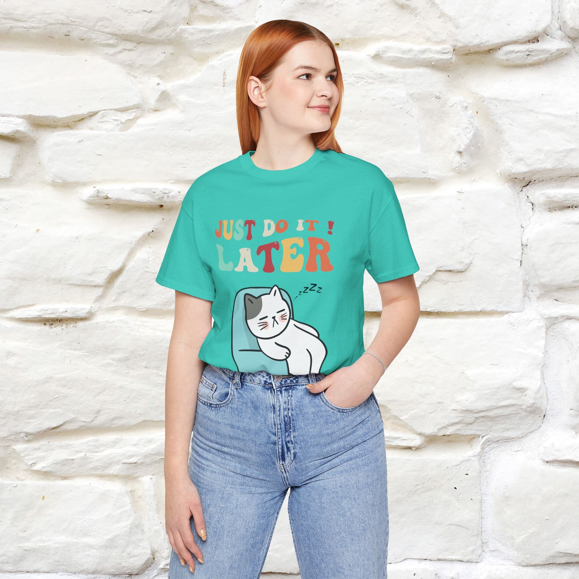 "Just Do It Later" Cat T-shirt |Nunu&Miao Studio - Nunu&Miao Studio