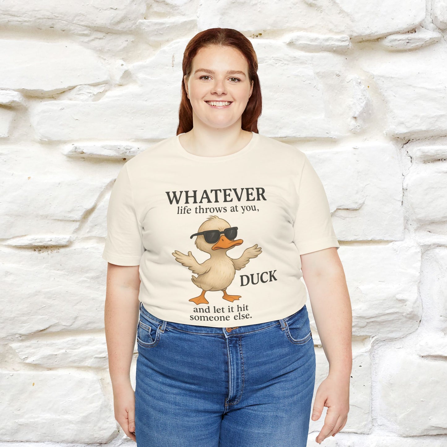 "Whatever Life Throws At You " Funny Duck T-shirt |Nunu&Miao Studio - Nunu&Miao Studio