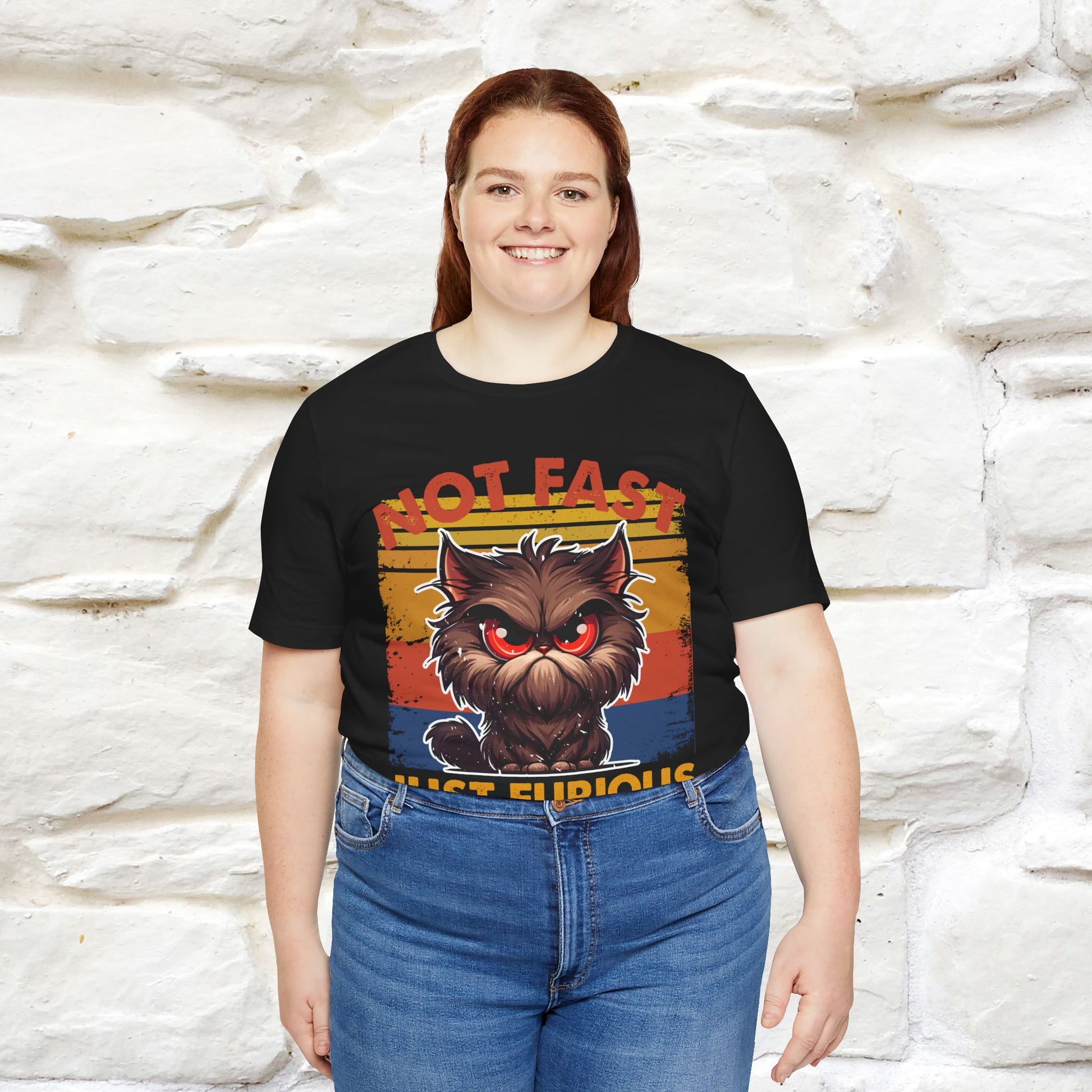 Not Fast, Just Furious |  Sarcastic Cat T-Shirt | Nunu&Miao Studio - Nunu&Miao Studio