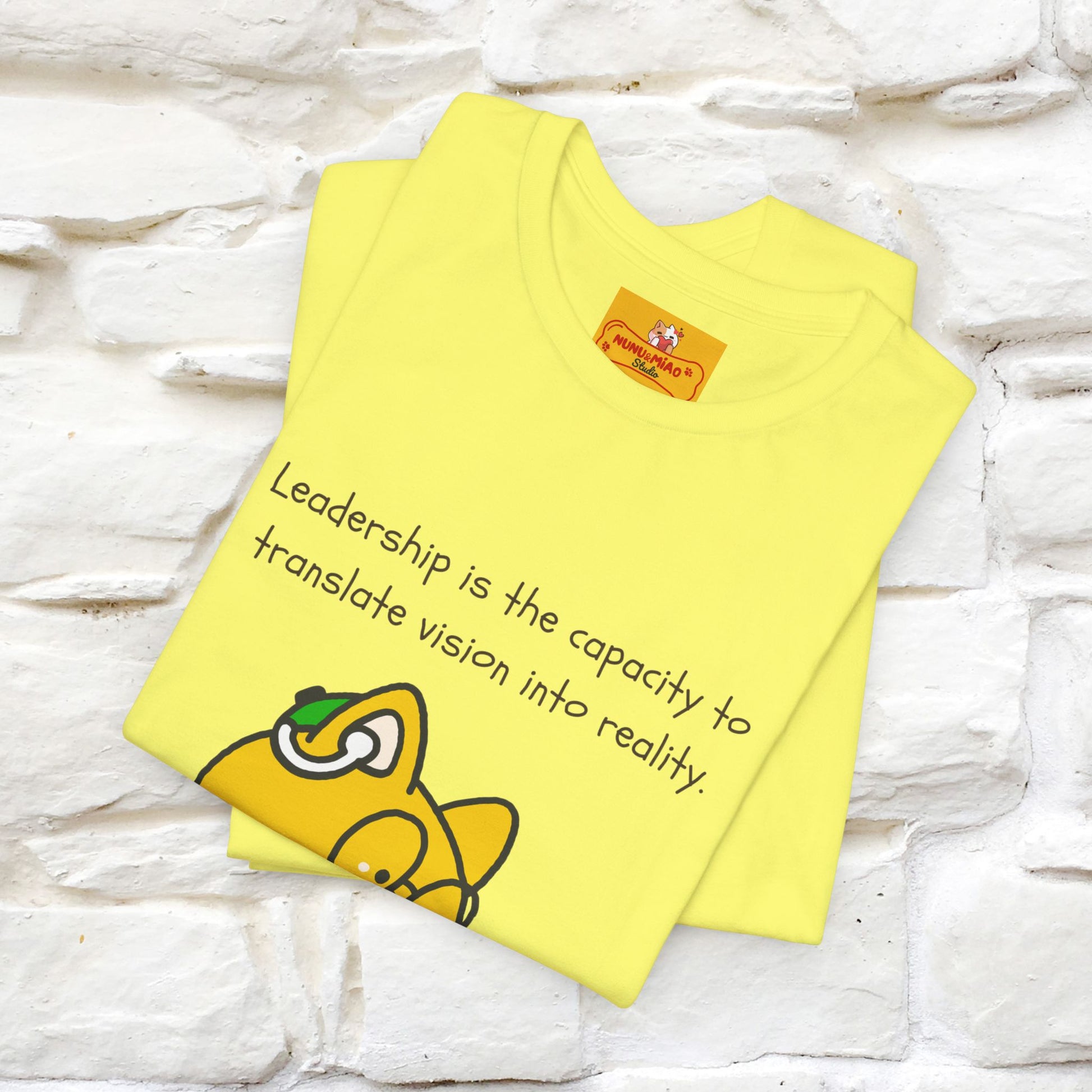"Leadership Is the Capacity to Translate Vision Into Reality" Cat T-Shirt | Inspiring Cat Shirt for Men & Women | 100% Cotton* 🐾 - Nunu&Miao Studio