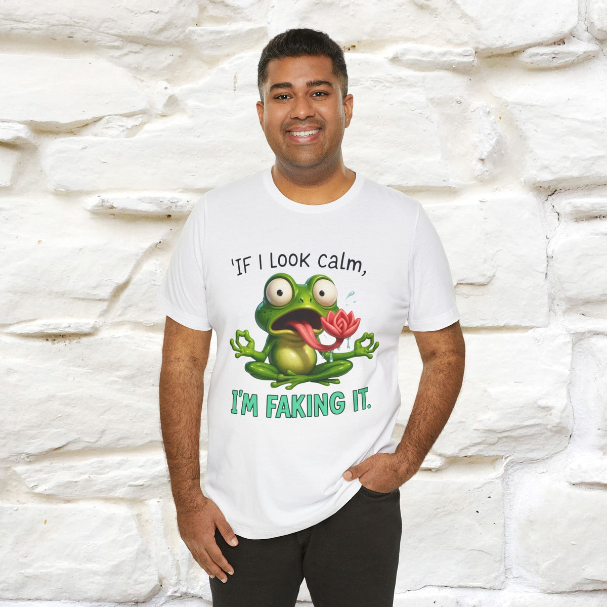 “If I Look Calm, I'm Faking It!” | Funny T-Shirt | Nunu&Miao Studio