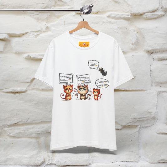 "Humans Are Way Ahead In The Evil Game! 😈😼" Cat  T-shirt |Nunu&Miao Studio - Nunu&Miao Studio