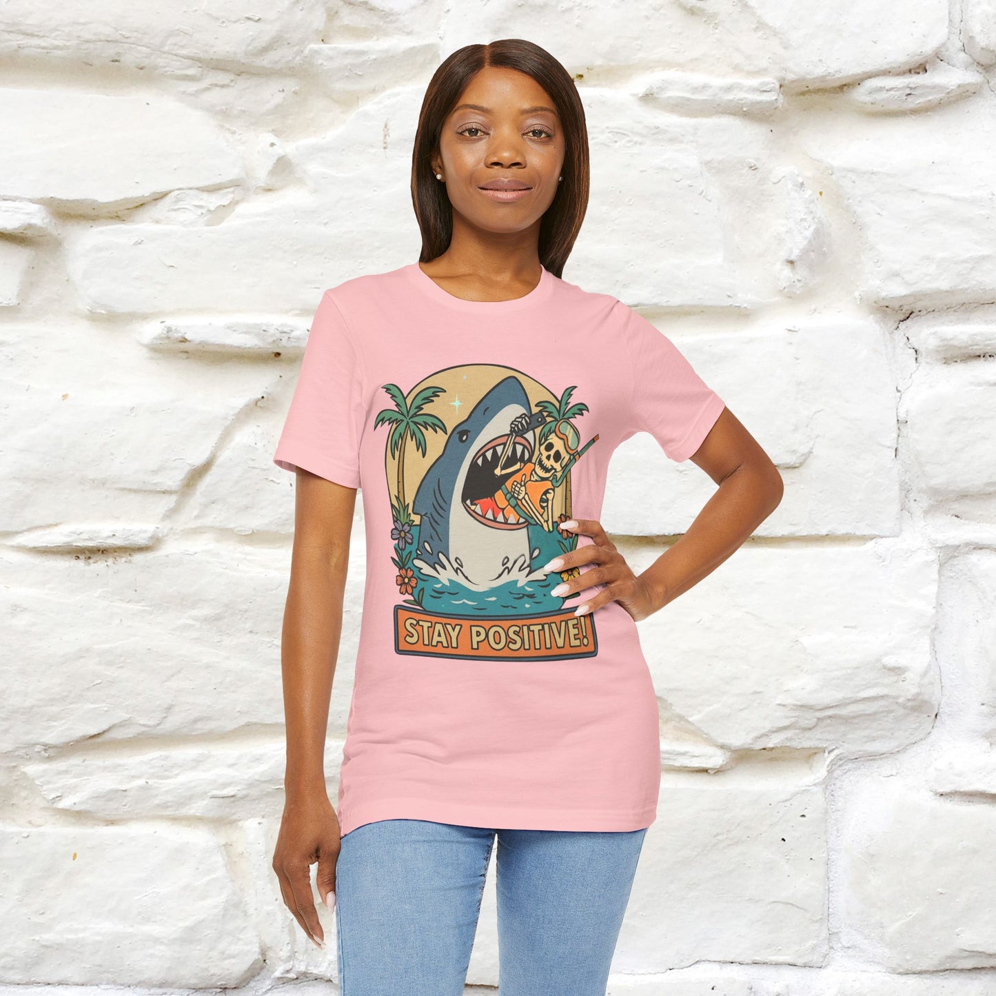 "Stay Positive" Funny T-shirt |Nunu&Miao Studio - Nunu&Miao Studio