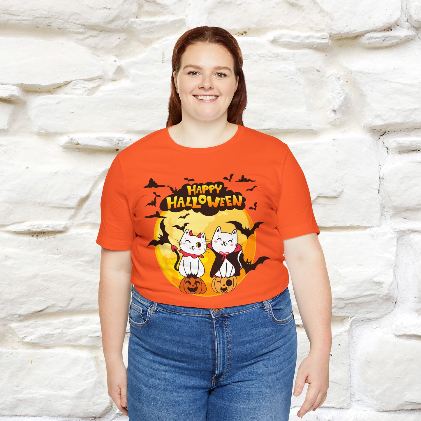 "Happy Halloween Cat Couple " Cat  T-shirt |Nunu&Miao Studio - Nunu&Miao Studio