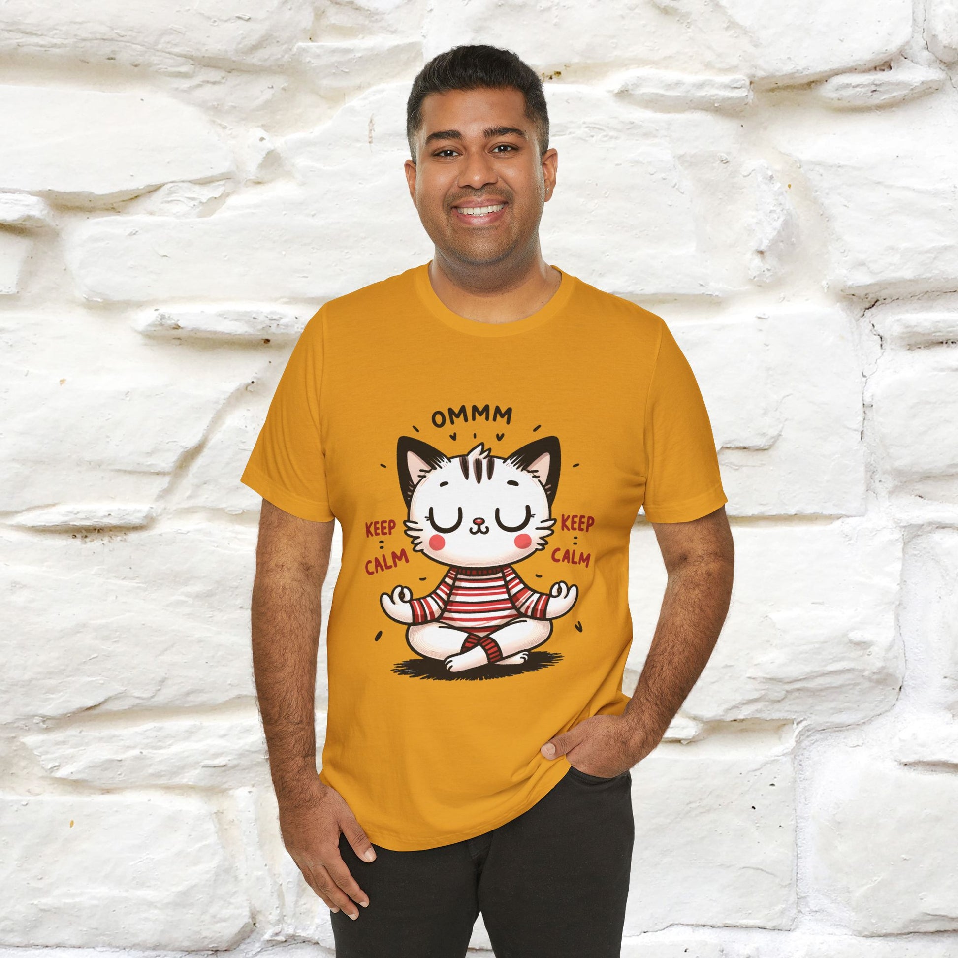 Ommm, Keep Calm | Relaxed Cat Shirt for Men & Women | 100% Cotton* - Nunu&Miao Studio