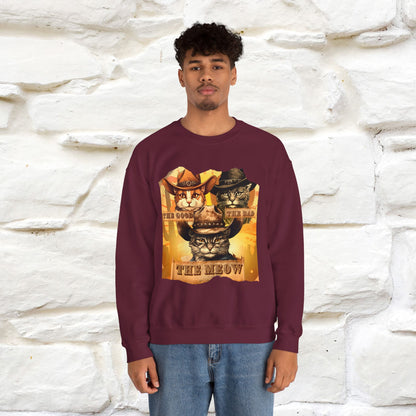 ''The Good, the Bad, and the Meow'' |Cat Sweatshirt | Nunu&Miao Studio