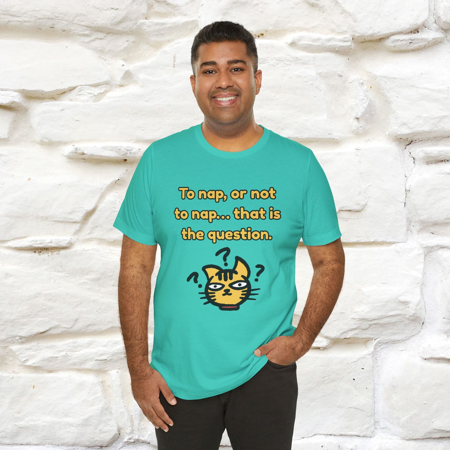 “To nap, or not to nap… that is the question.''| Funny T-Shirt | Nunu&Miao Studio