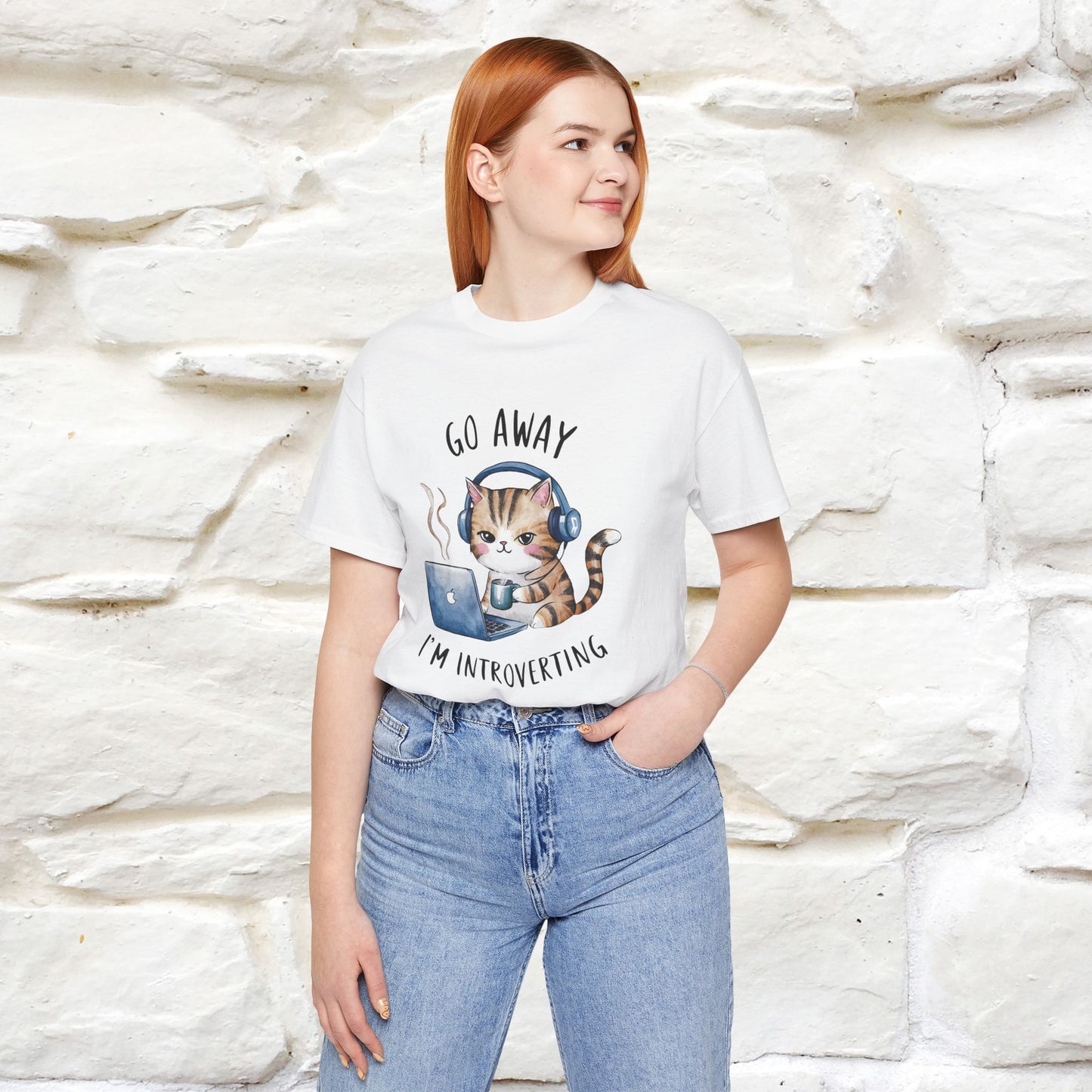 ''Go Away, I’m Introverting'' | Cat T-Shirt | Nunu&Miao Studio - Nunu&Miao Studio