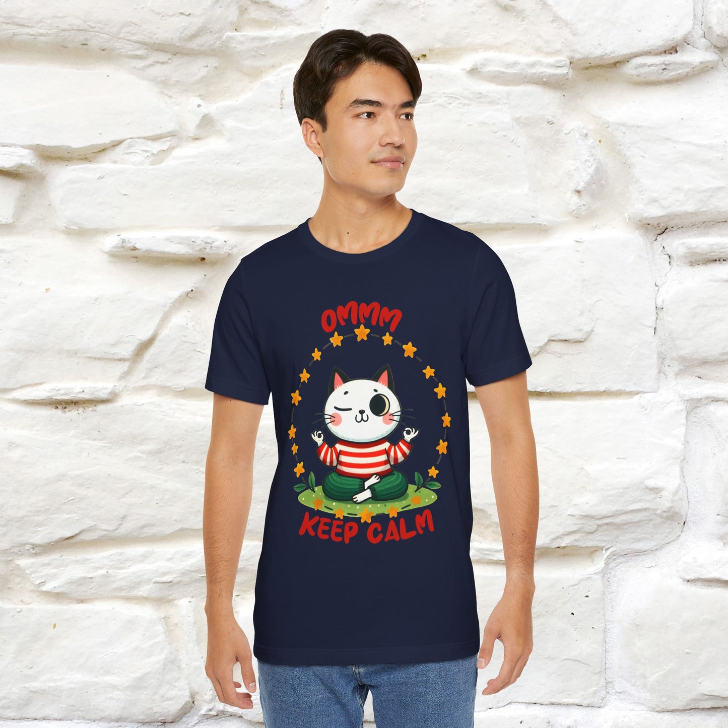 ''Ommm, Keep Calm'' Cat T-Shirt | Nunu&Miao Studio - Nunu&Miao Studio