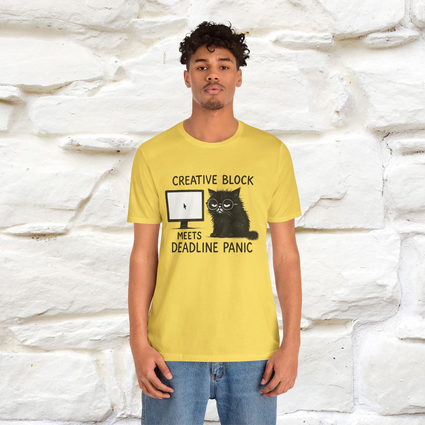 "Creative Block Meets Deadline..." |Cat T-Shirt | Nunu&Miao Studio - Nunu&Miao Studio