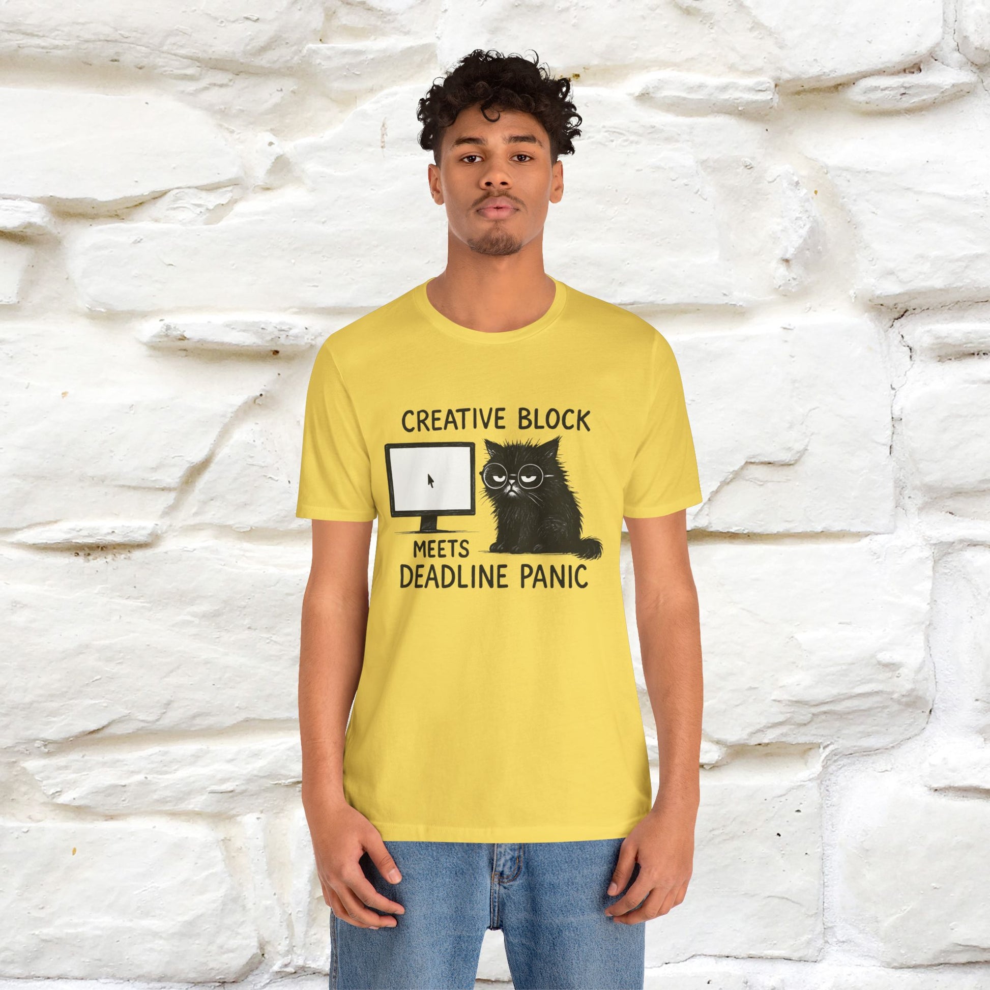 "Creative Block Meets Deadline..." |Cat T-Shirt | Nunu&Miao Studio - Nunu&Miao Studio