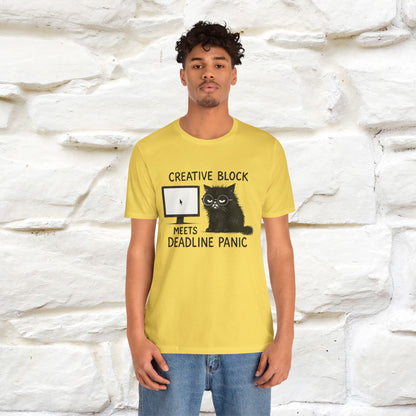 "Creative Block Meets Deadline..." |Cat T-Shirt | Nunu&Miao Studio - Nunu&Miao Studio