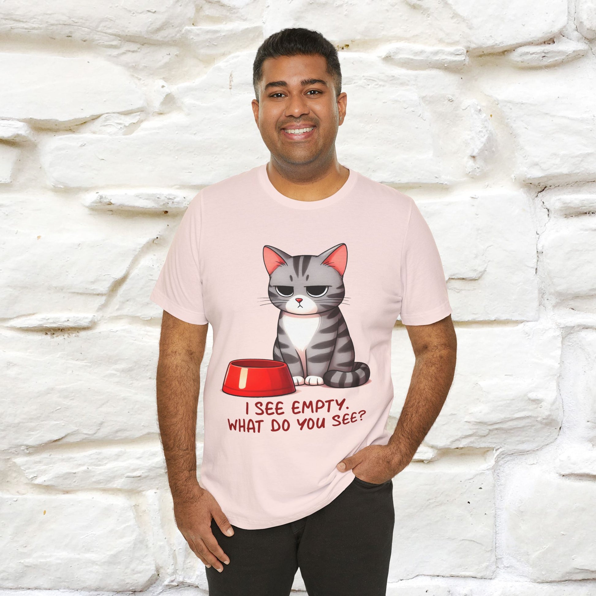 "I See Empty. What Do You See"  | Cat T-Shirt | Nunu&Miao Studio - Nunu&Miao Studio