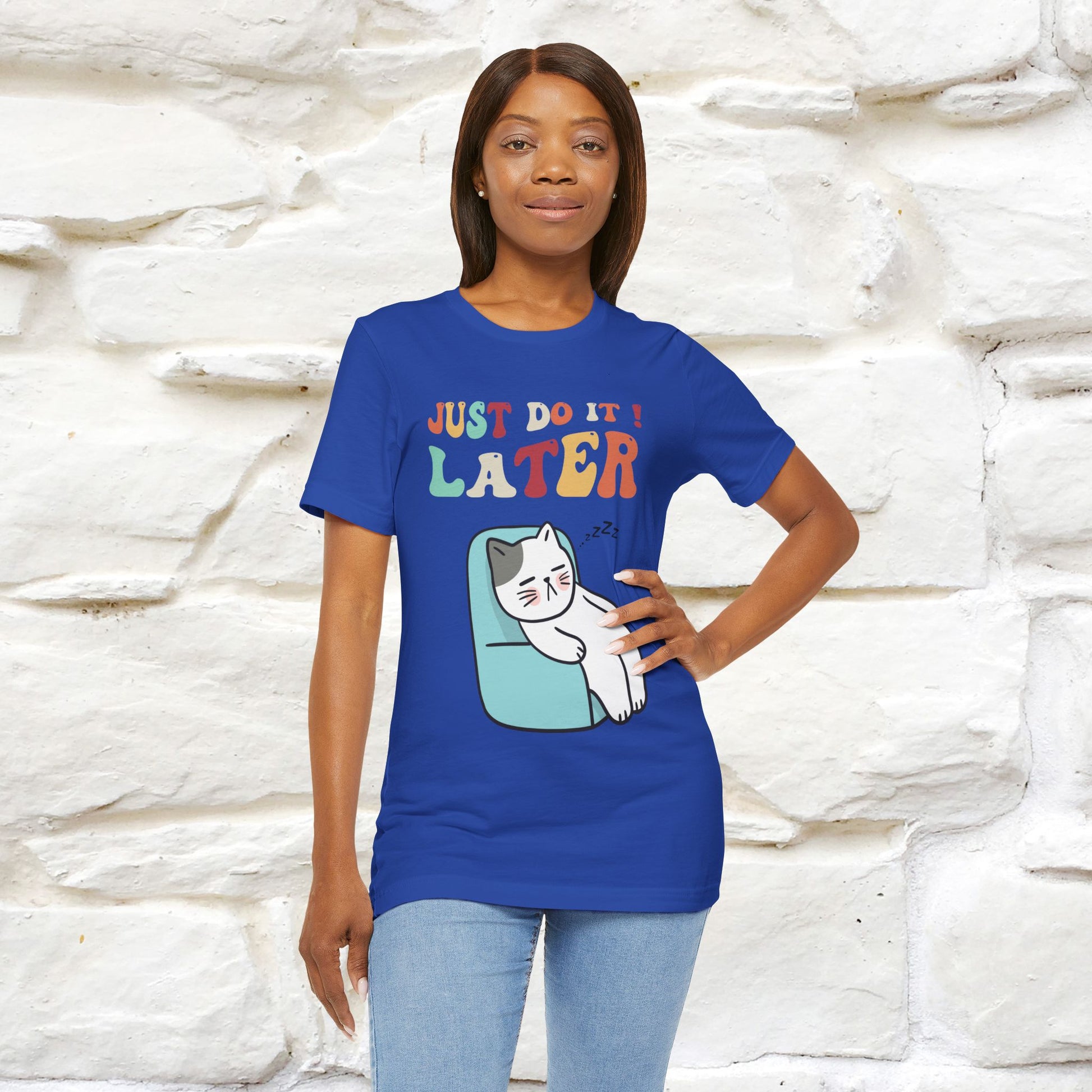 "Just Do It Later" Cat T-shirt |Nunu&Miao Studio - Nunu&Miao Studio