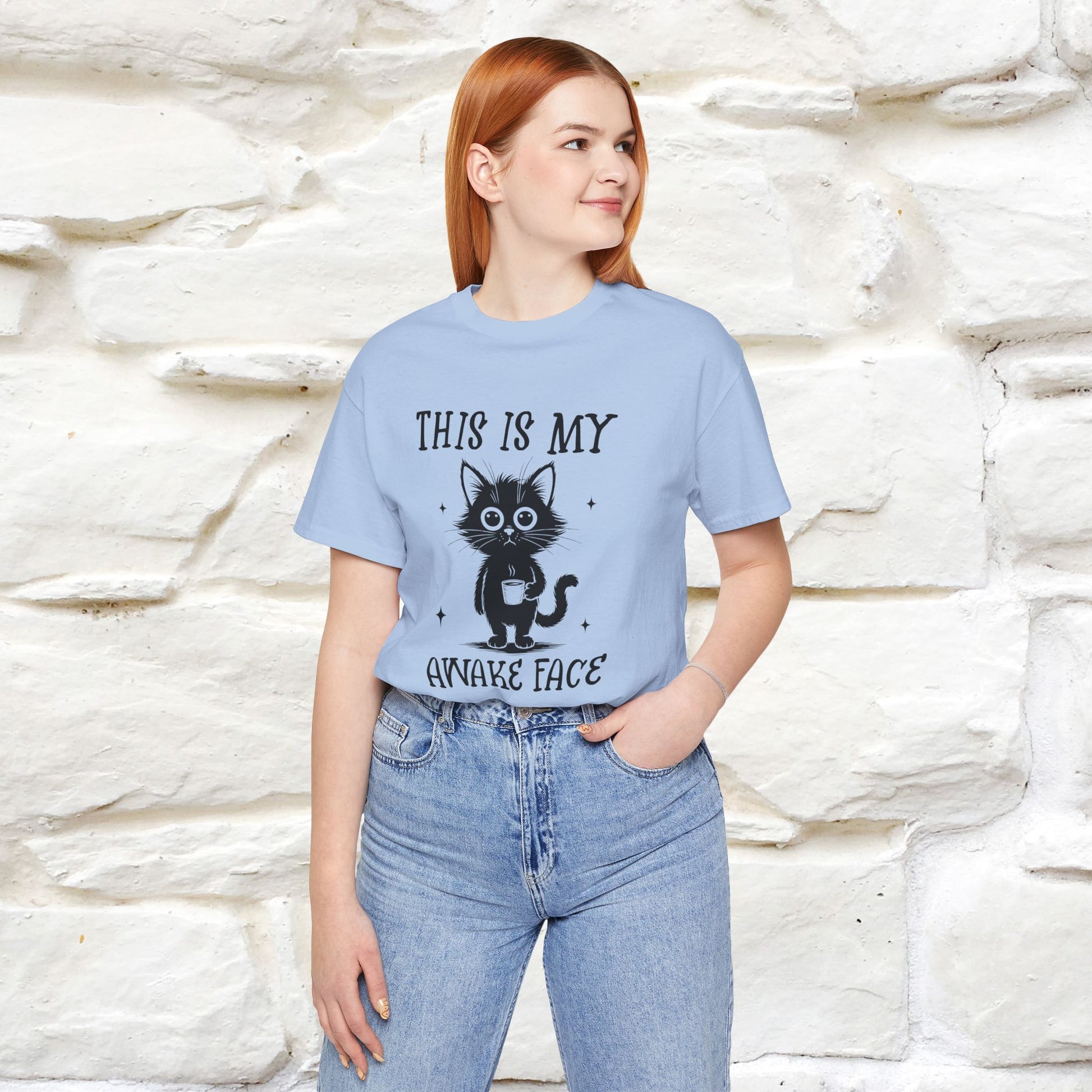 "This is My Awake Face" Cat T-Shirt | Funny Design | Nunu&Miao Studio - Nunu&Miao Studio