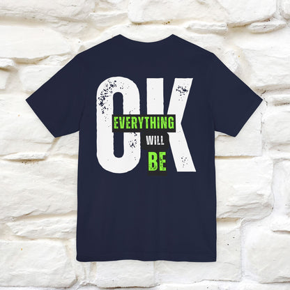 ''Everything Will Be Ok '' Cat T-Shirt Front and Back Design | Nunu&Miao Studio - Nunu&Miao Studio