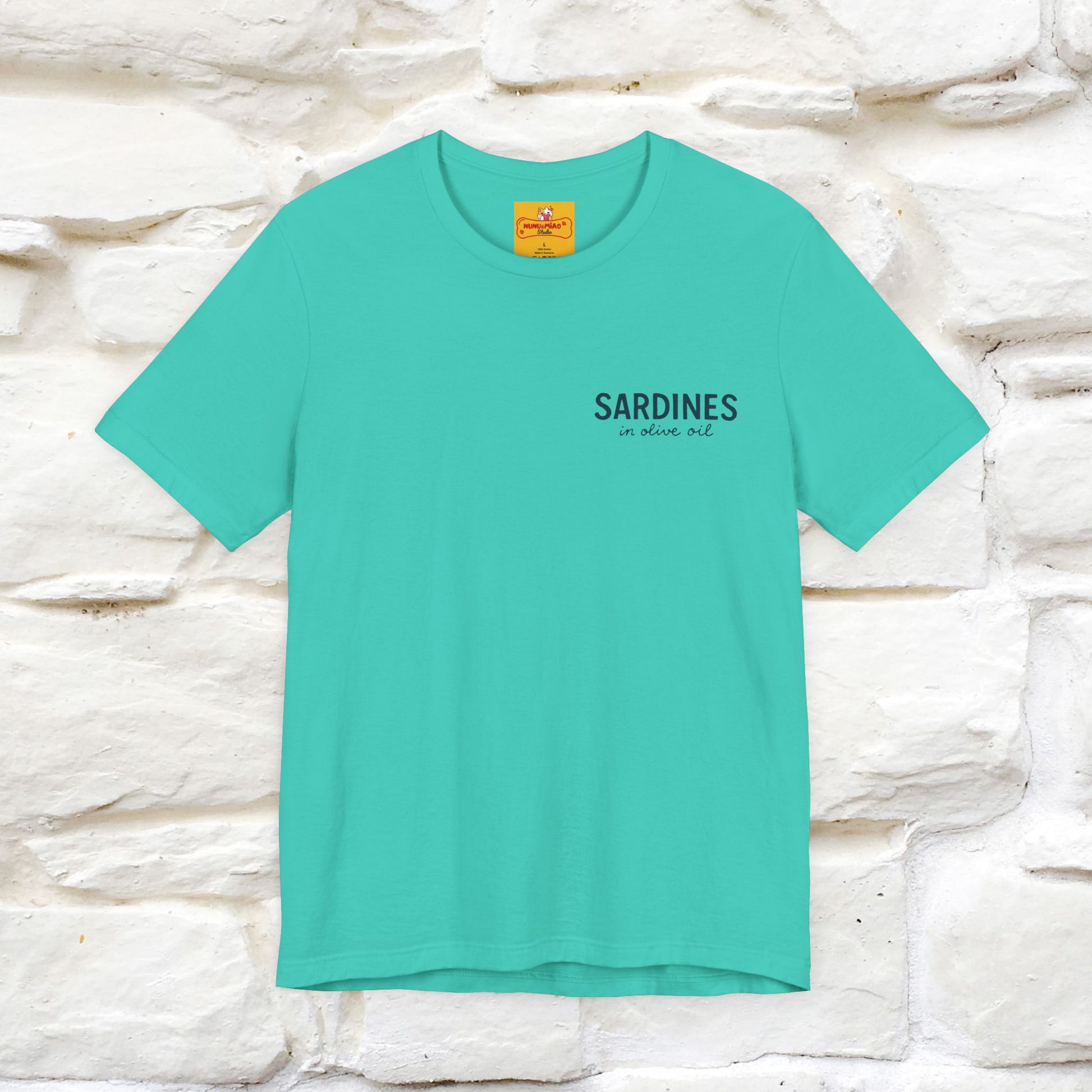 "Sardines In Olive Oil" Cute T-shirt | Front & Back Design|Nunu&Miao Studio - Nunu&Miao Studio