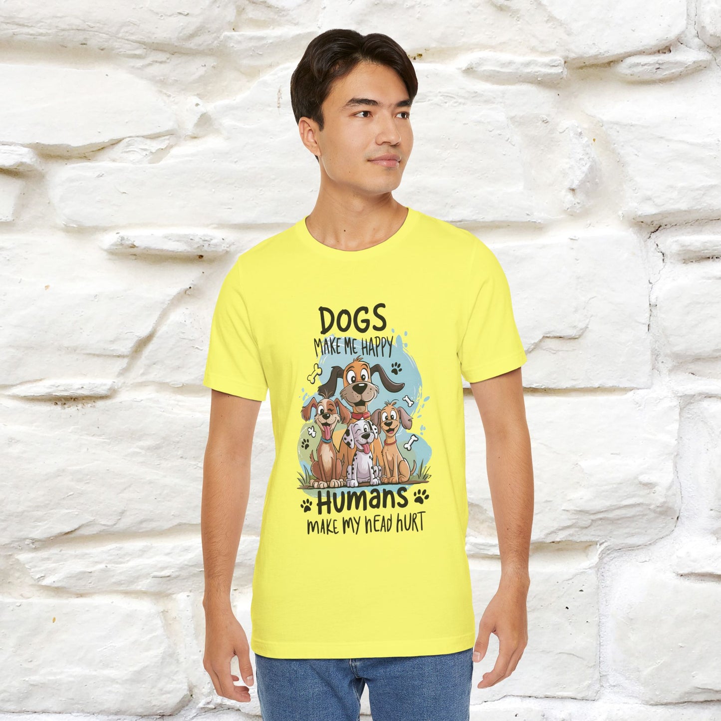 " Dogs Make Me Happy ..."  T-shirt |Nunu&Miao Studio - Nunu&Miao Studio
