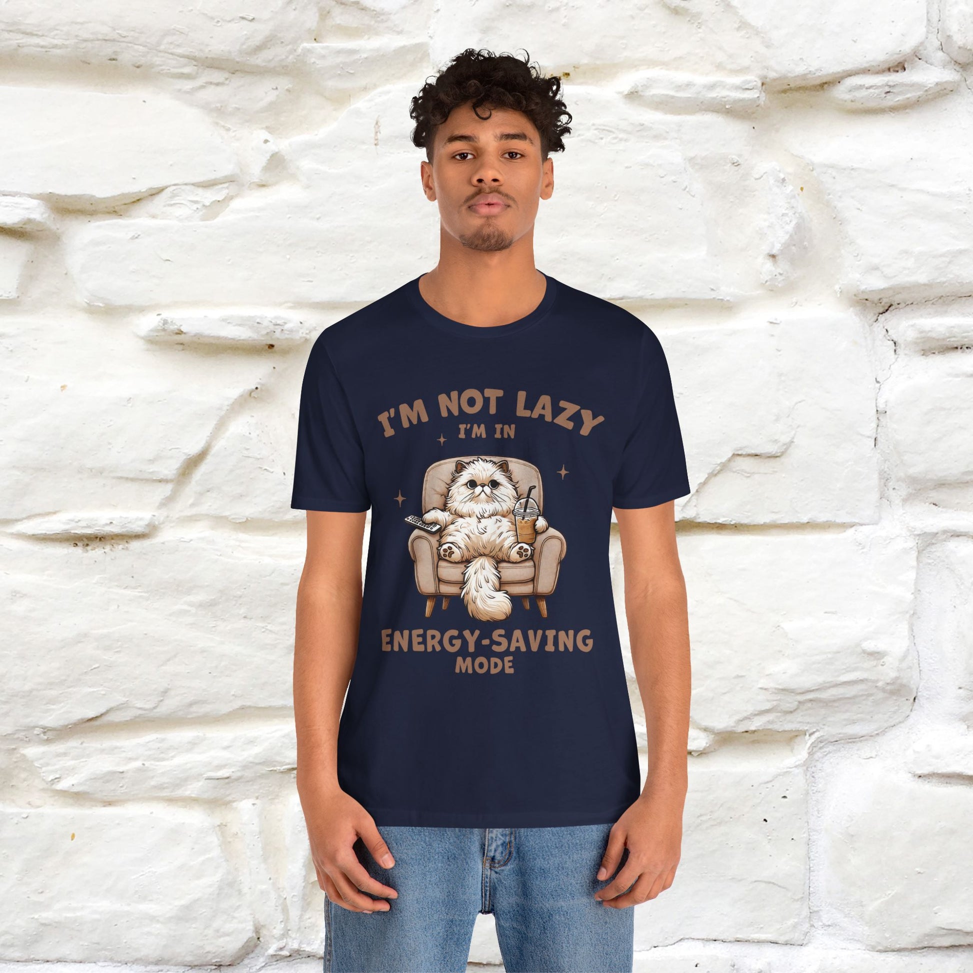 "I'm Not Lazy I'm In Energy-Saving Mode " Cat T-shirt |Nunu&Miao Studio - Nunu&Miao Studio