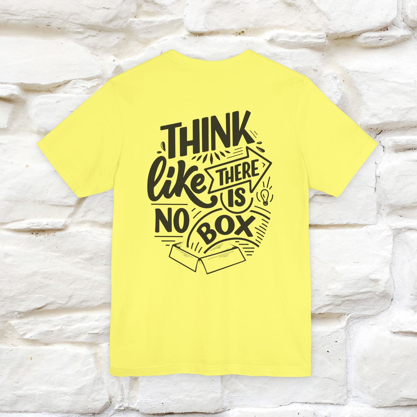 "Think Like There Is No Box" Cat T-Shirt| Front & Back Design | Nunu&Miao Studio - Nunu&Miao Studio