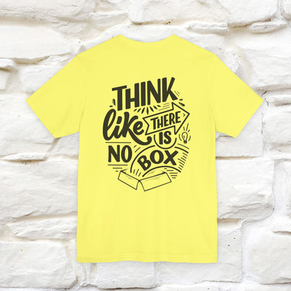 "Think Like There Is No Box" Cat T-Shirt| Front & Back Design | Nunu&Miao Studio - Nunu&Miao Studio