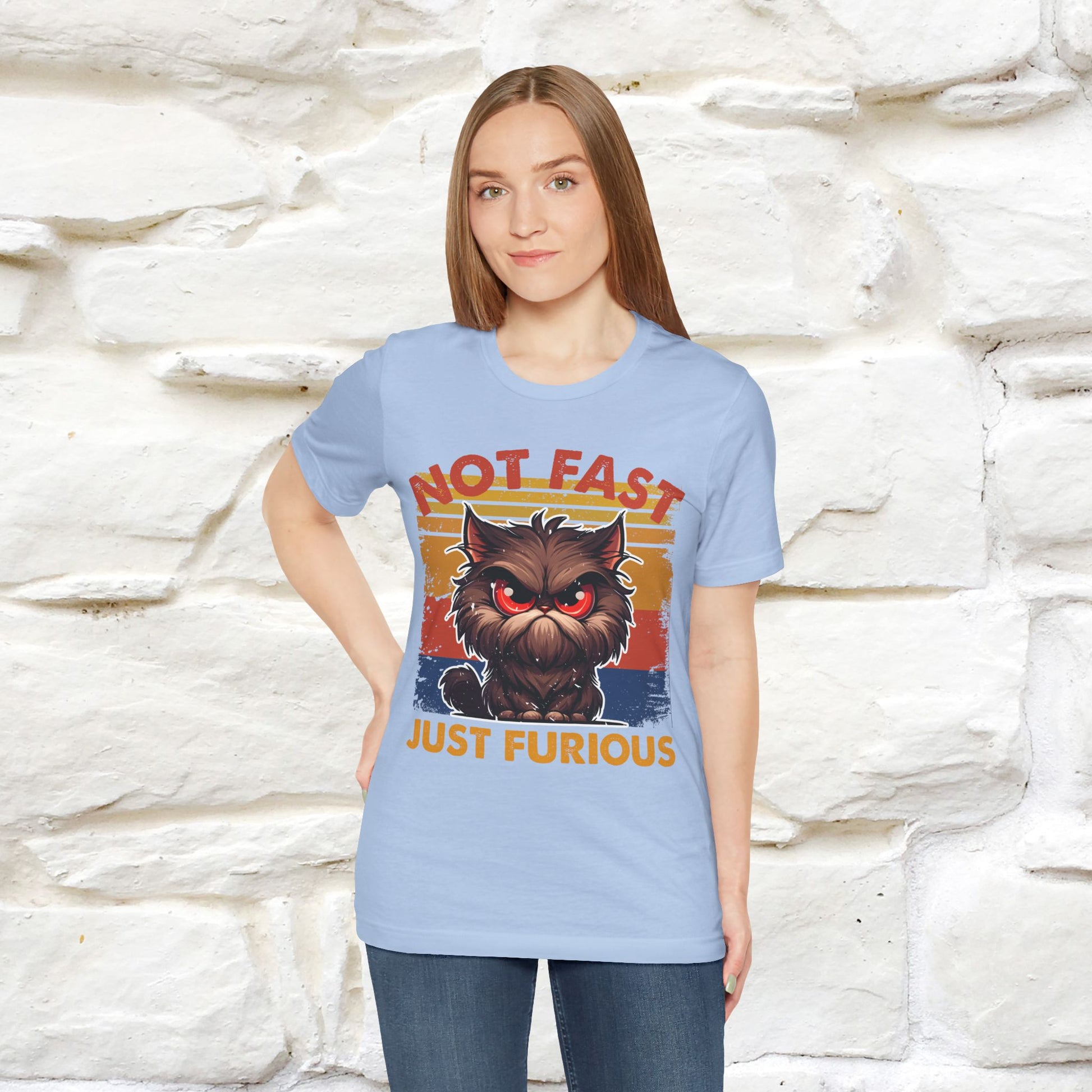 Not Fast, Just Furious |  Sarcastic Cat T-Shirt | Nunu&Miao Studio - Nunu&Miao Studio