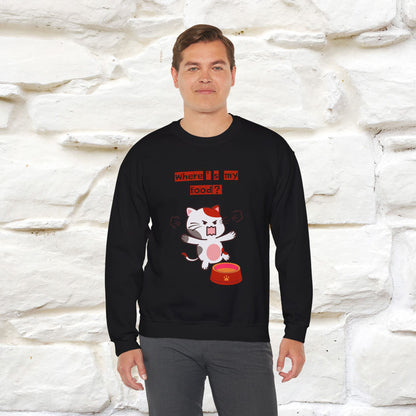 ''Where's My Food'' | Cute Cat Sweatshirt | Nunu&Miao Studio