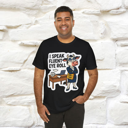 ''I Speak Fluent Eye Roll ''|  Sarcastic Cat T-Shirt | Nunu&Miao Studio