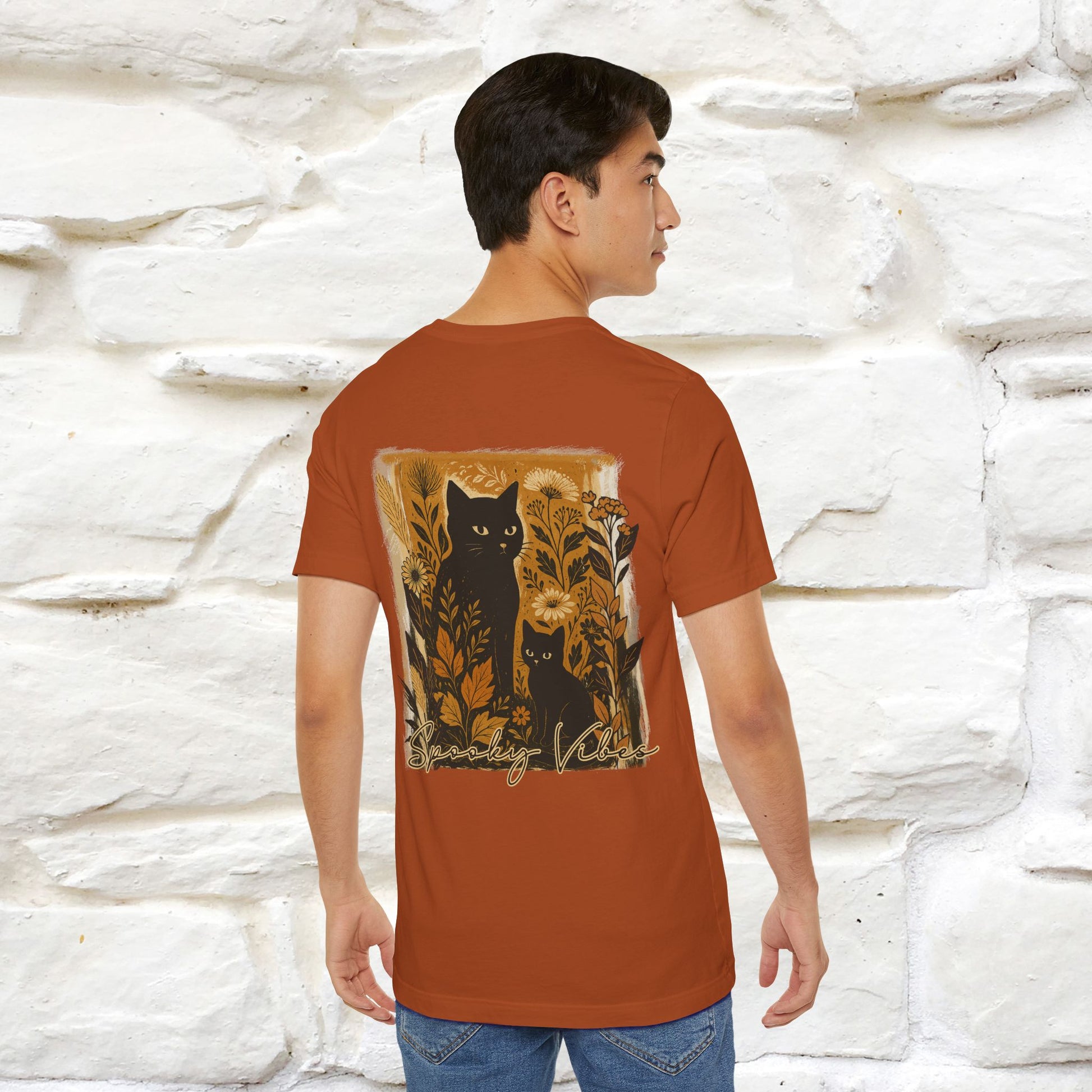 "Spooky Vibes" Cat T-shirt |Nunu&Miao Studio - Nunu&Miao Studio