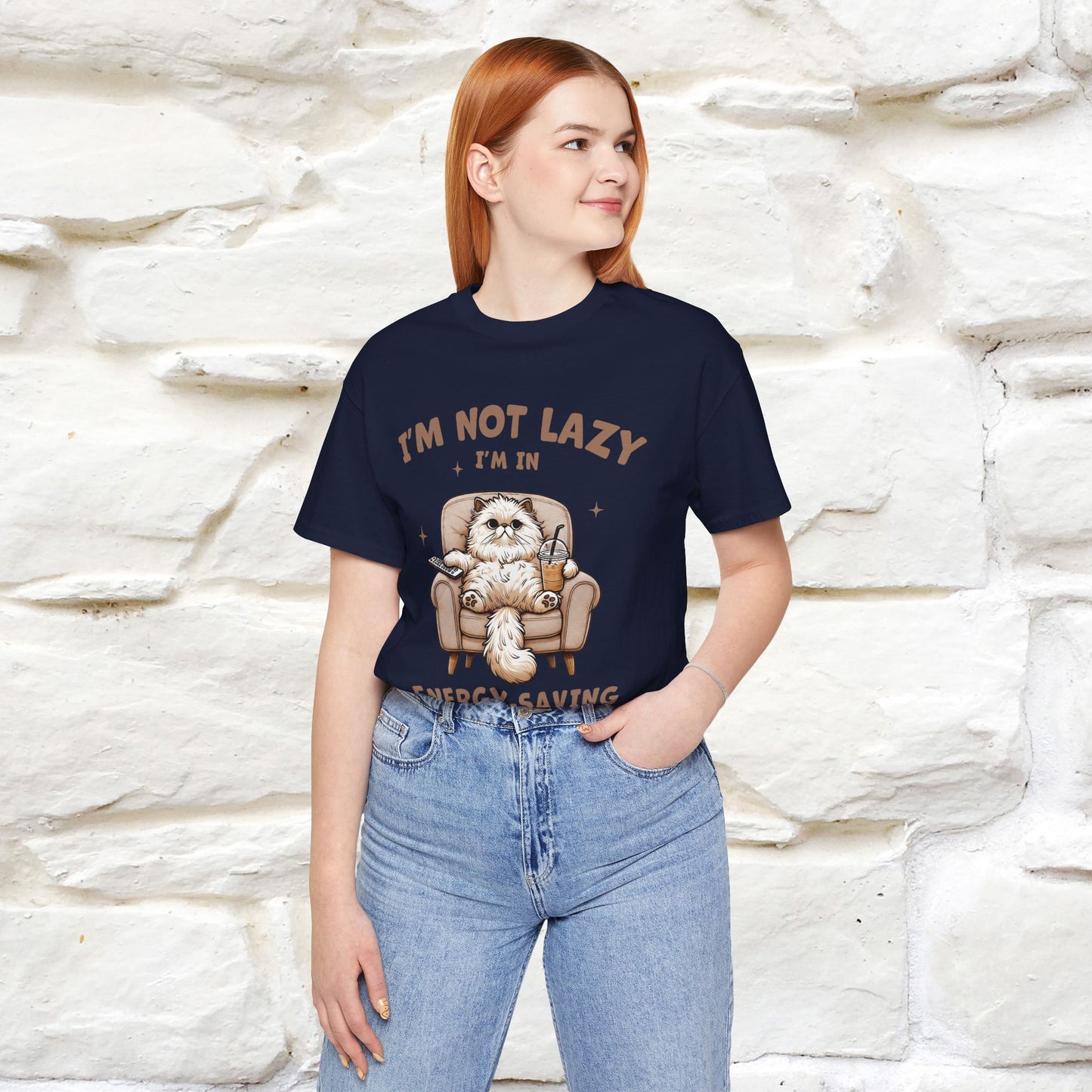 "I'm Not Lazy I'm In Energy-Saving Mode " Cat T-shirt |Nunu&Miao Studio - Nunu&Miao Studio