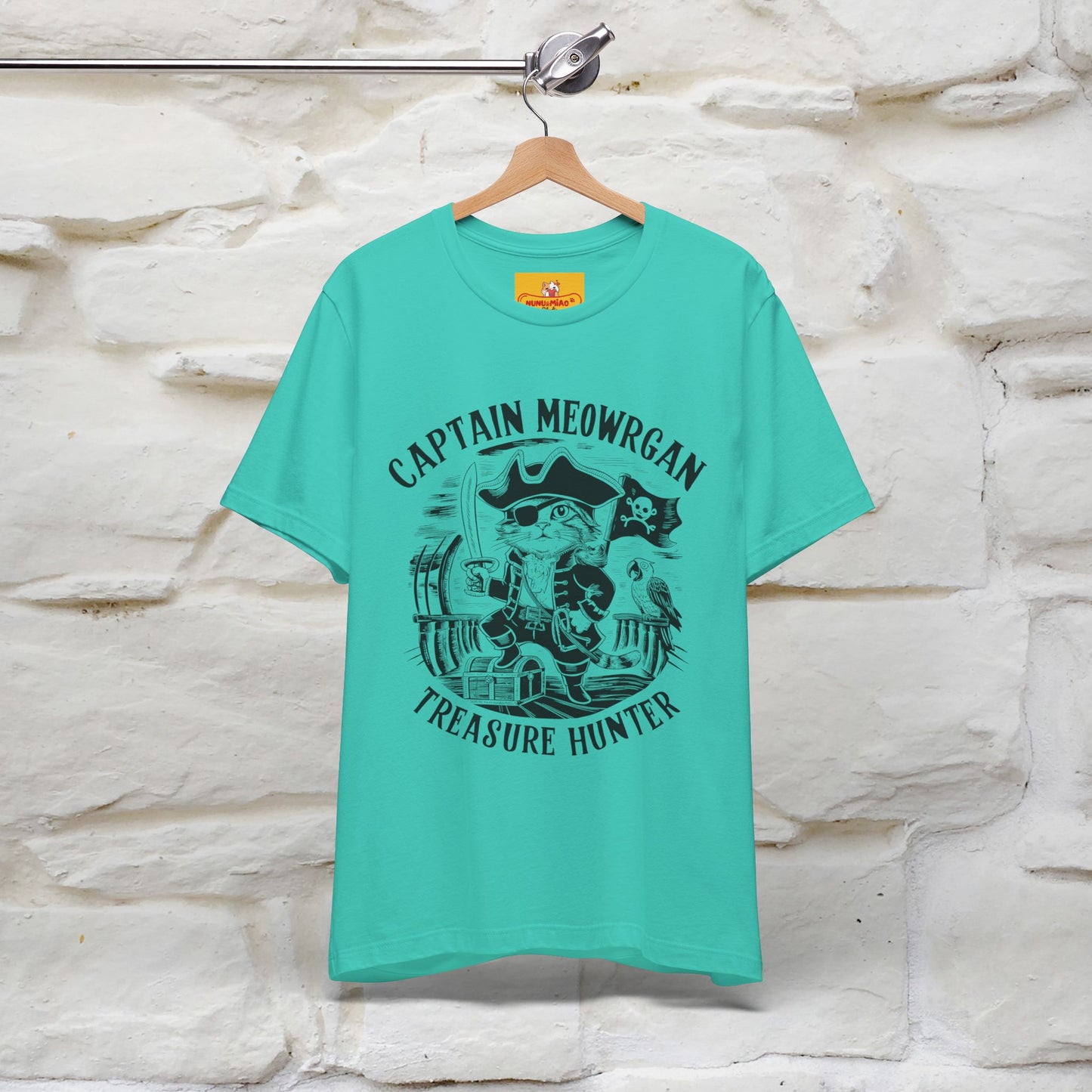 Captain Meowrgan Treasure Hunter |  |Cat T-Shirt | Nunu&Miao Studio - Nunu&Miao Studio