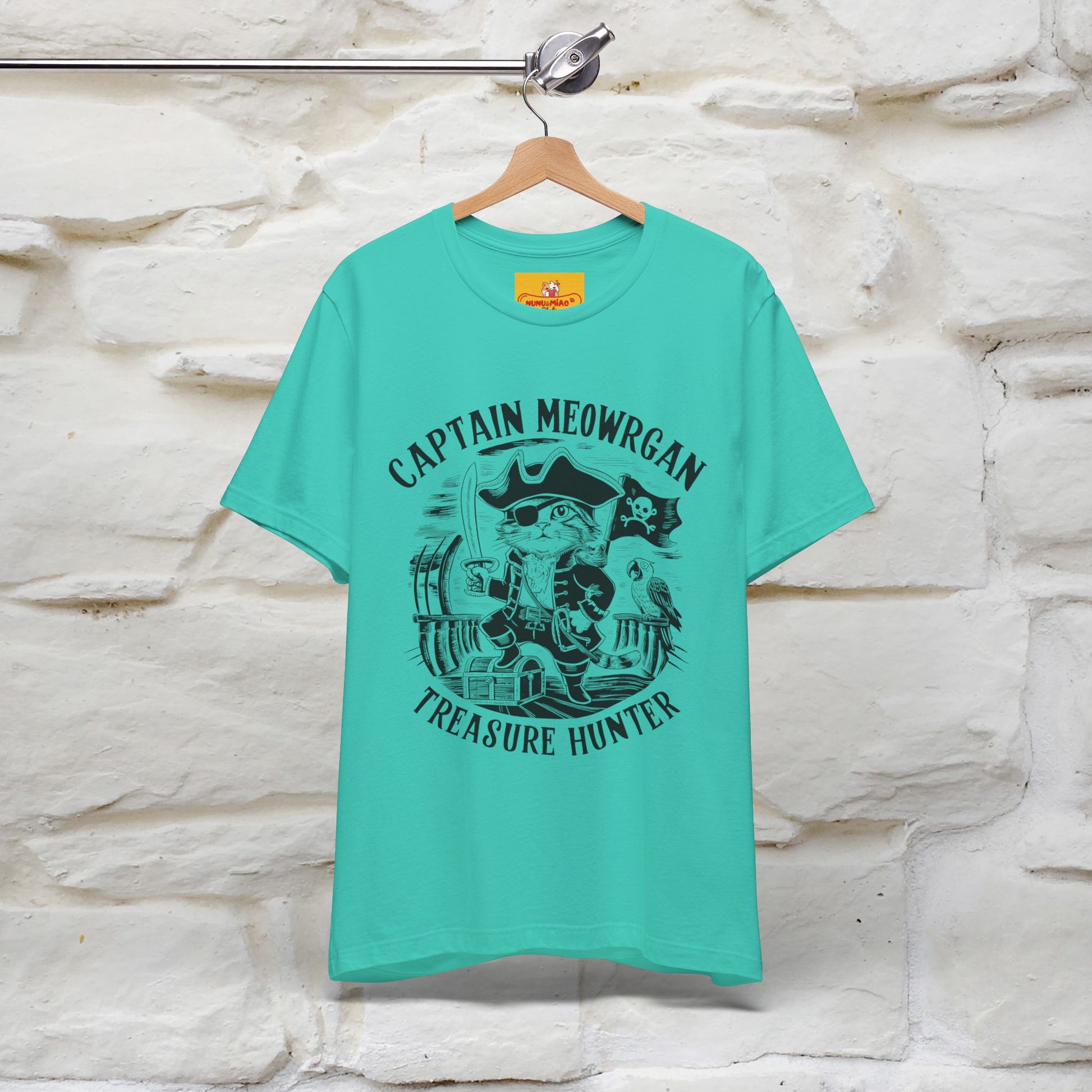 Captain Meowrgan Treasure Hunter |  |Cat T-Shirt | Nunu&Miao Studio - Nunu&Miao Studio