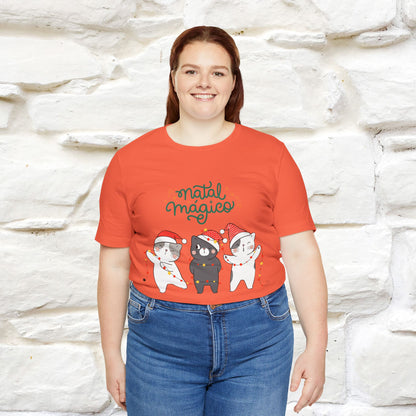 "Natal Magico" Cat T-shirt  |Nunu&Miao Studio - Nunu&Miao Studio