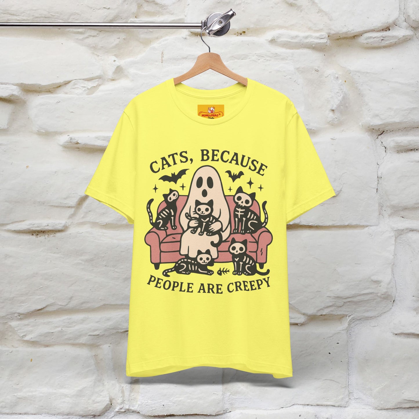 "Cat Because People Are Creepy" Halloween Cat T-shirt |Nunu&Miao Studio - Nunu&Miao Studio