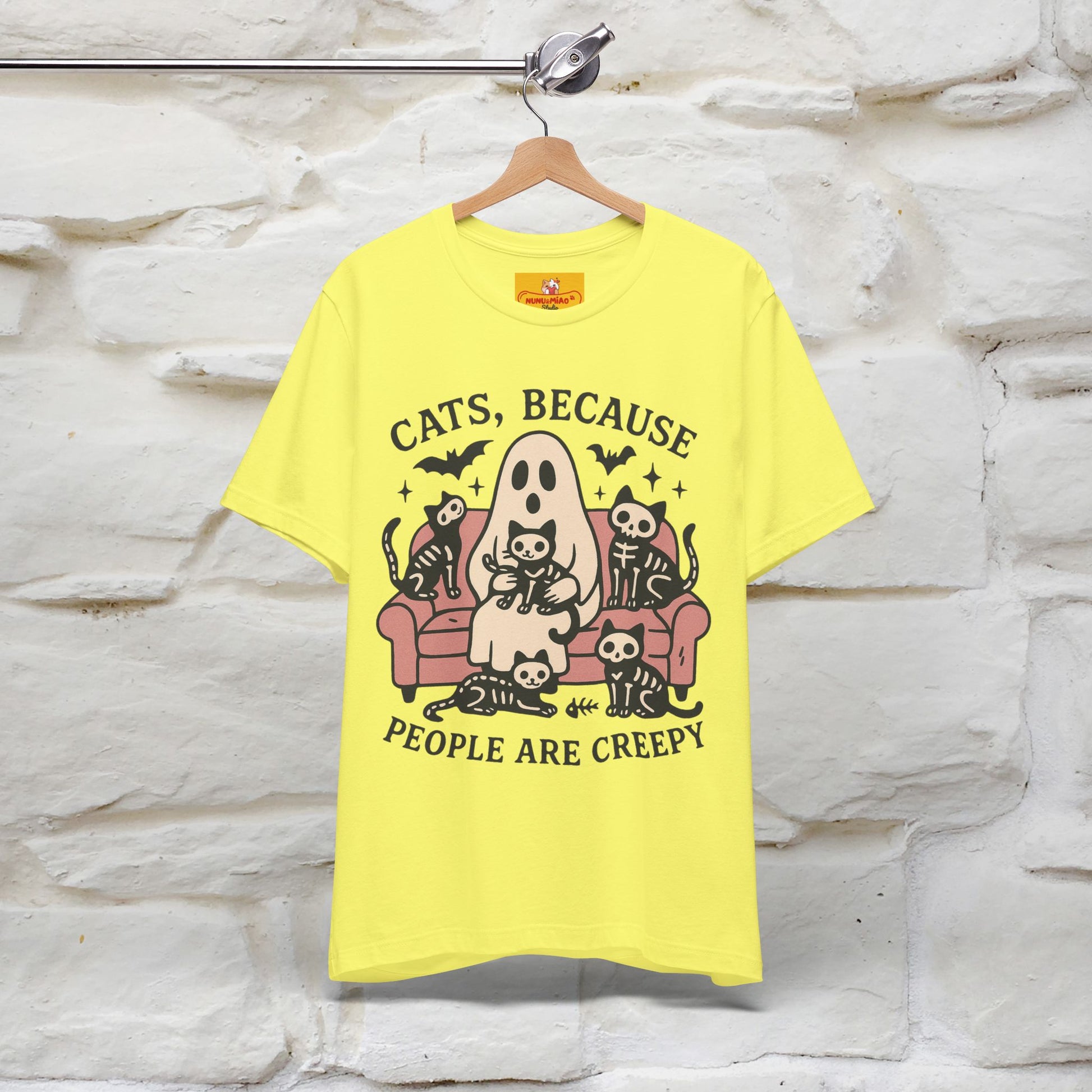 "Cat Because People Are Creepy" Halloween Cat T-shirt |Nunu&Miao Studio - Nunu&Miao Studio