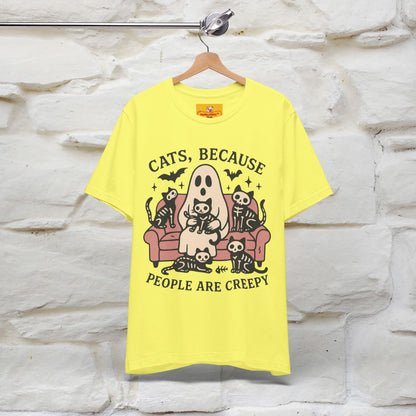 "Cat Because People Are Creepy" Halloween Cat T-shirt |Nunu&Miao Studio - Nunu&Miao Studio