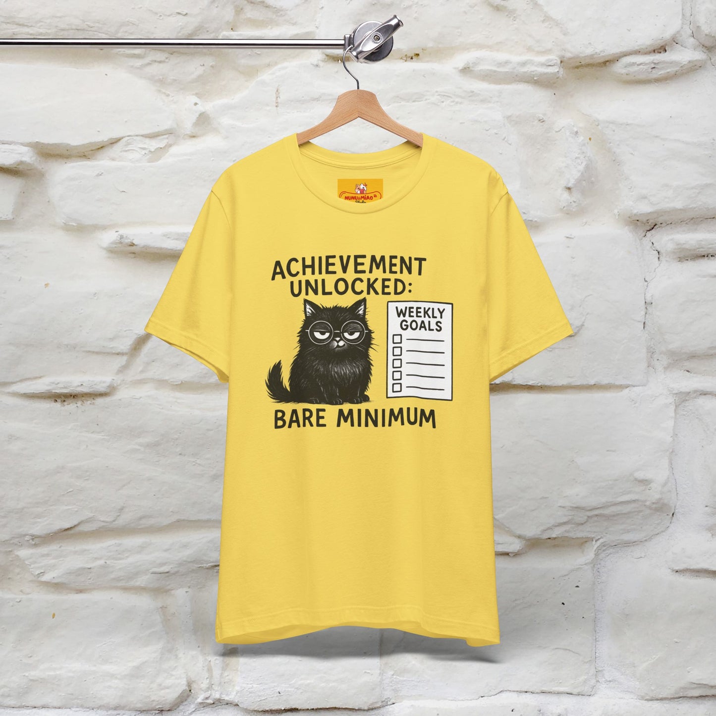 "Achievement Unlocked Bare Minimum." |Cat T-Shirt | Nunu&Miao Studio - Nunu&Miao Studio