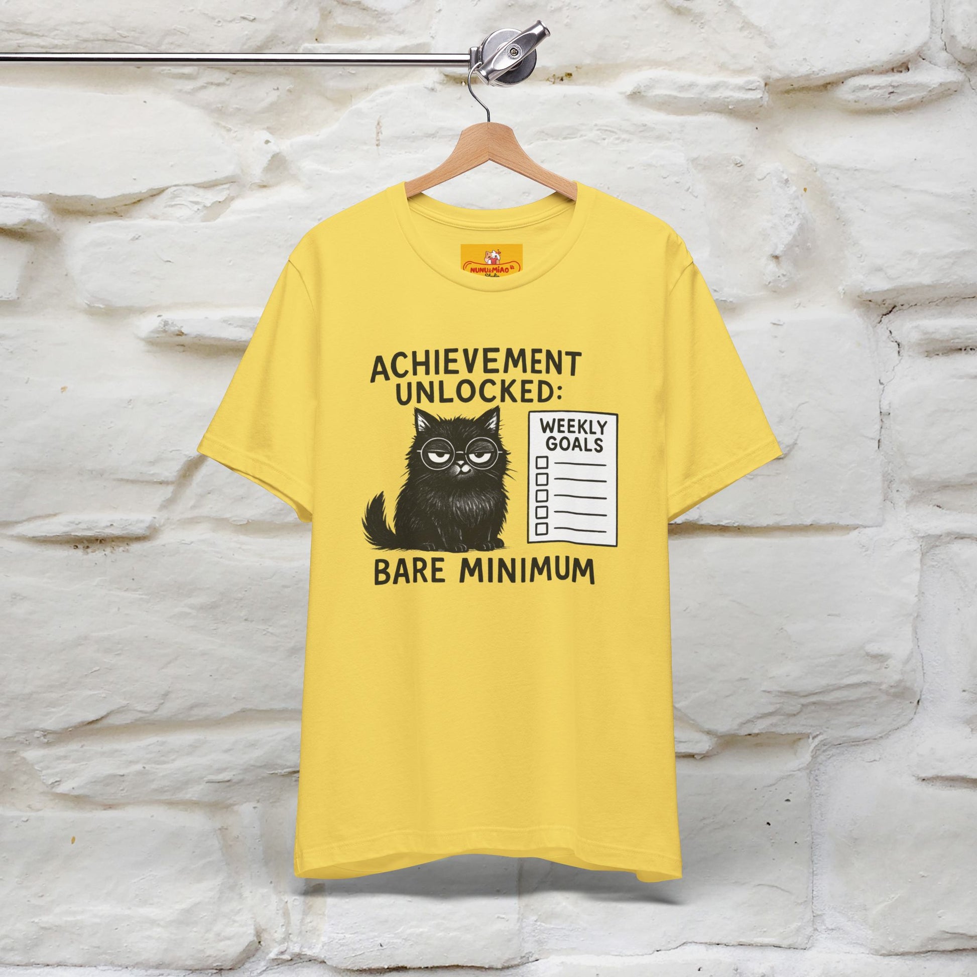 "Achievement Unlocked Bare Minimum." |Cat T-Shirt | Nunu&Miao Studio - Nunu&Miao Studio